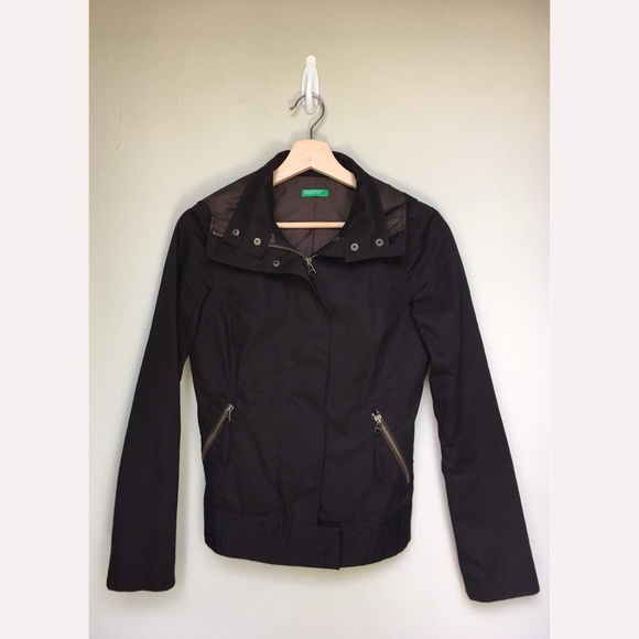 United Colors of Benetton ~ brown hooded jacket - Picture 1 of 8